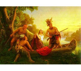 abAbduction of Daniel Boone's daughter by Cherokee and Shawnee Indians Kentucky 776