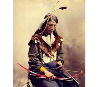 Cherokee with bow and arrow