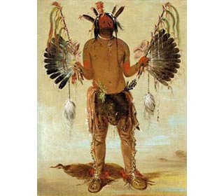 Medicine Man Painting by George Catlin