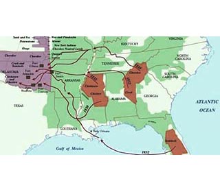 Image result for trail of tears map